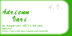 adrienn vari business card